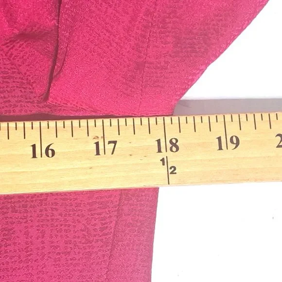 Adrianna Papell Top Cardigan Embroidered Red 100% Silk Size 8 Formal Evening EUC - Picture 7 of 9